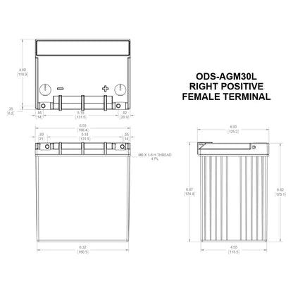 ODS-AGM30L Extreme Battery