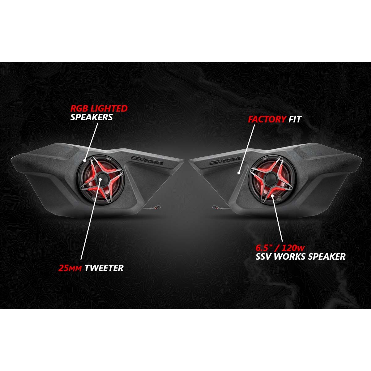Polaris RZR Pro / Turbo R Lighted 5-Speaker System with Head Unit