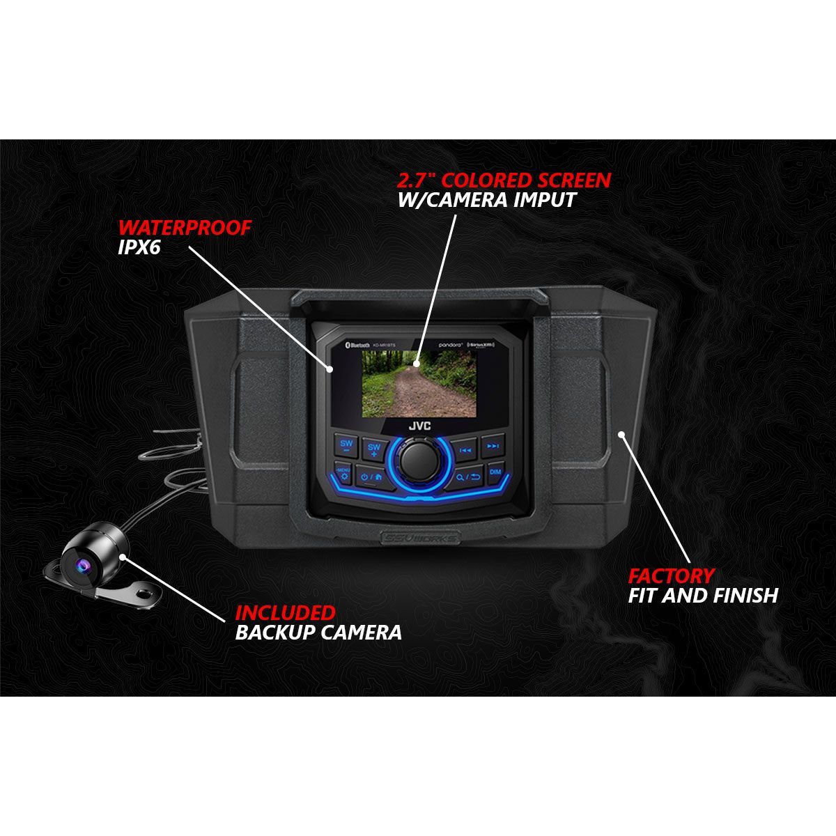 Polaris RZR Pro / Turbo R 5-Speaker Audio System with Head Unit