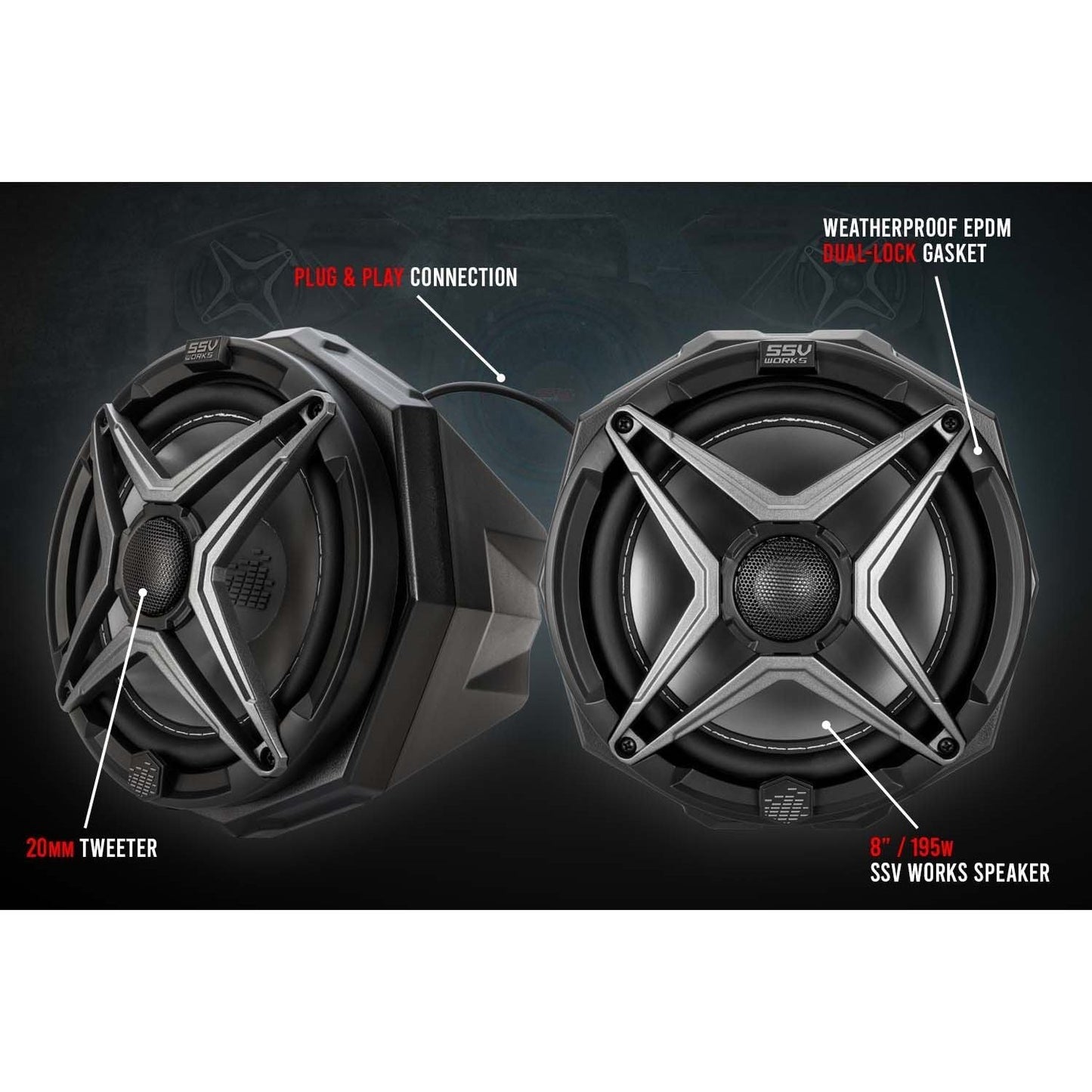 Polaris RZR Ride Command Phase X 5-Speaker Audio System