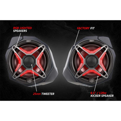 Can Am X3 Lighted 3-Speaker System with Head Unit