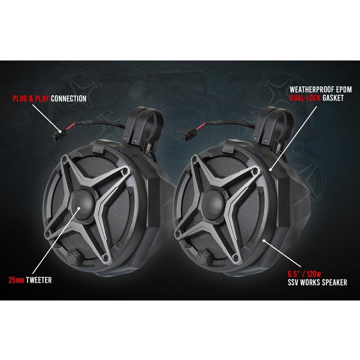 Kawasaki KRX 5-Speaker Audio System
