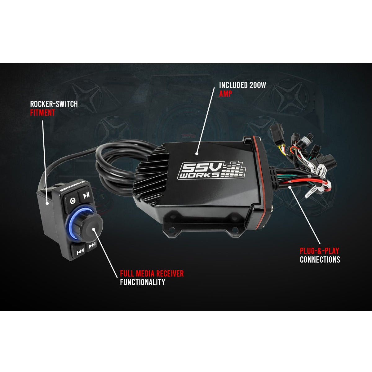 Kawasaki KRX Phase X 5-Speaker Audio System