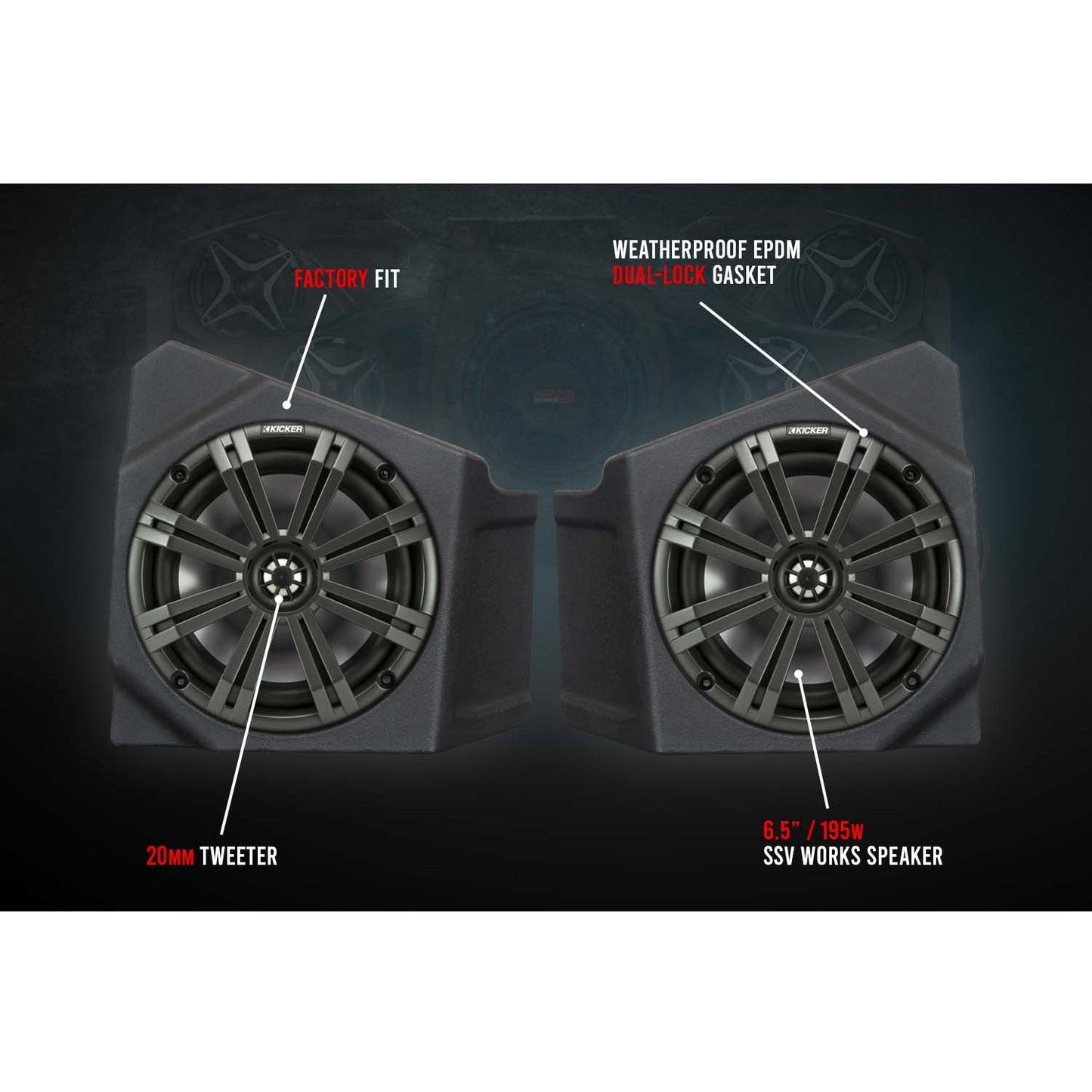 Kawasaki KRX Phase X 5-Speaker Audio System