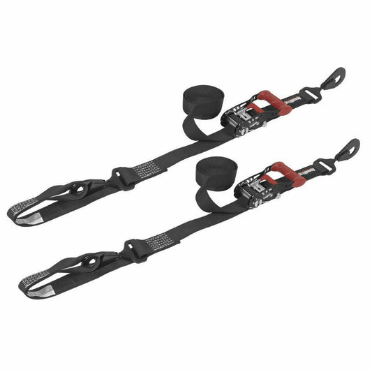 Speed Strap 1.5"x10' Ratchet Tie Down with Soft-Tie (2 Pack)