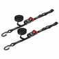 Speed Strap 1"x15' Ratchet Tie Down with Snap S Hooks and Soft Tie (2 Pack)