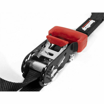 1"x15' Ratchet Tie Down with Snap S Hooks and Soft Tie (2 Pack)